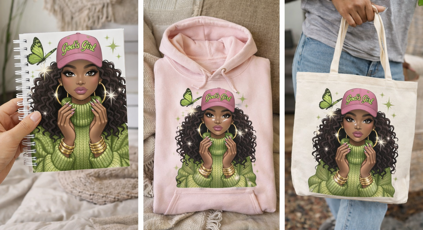 God’s Girl Faith Illustration Bundle – 10 Digital Downloads for Christian Women