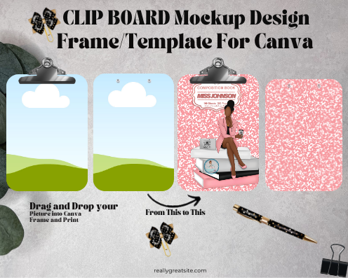 Canva Drag & Drop Clipboard Mockup Template