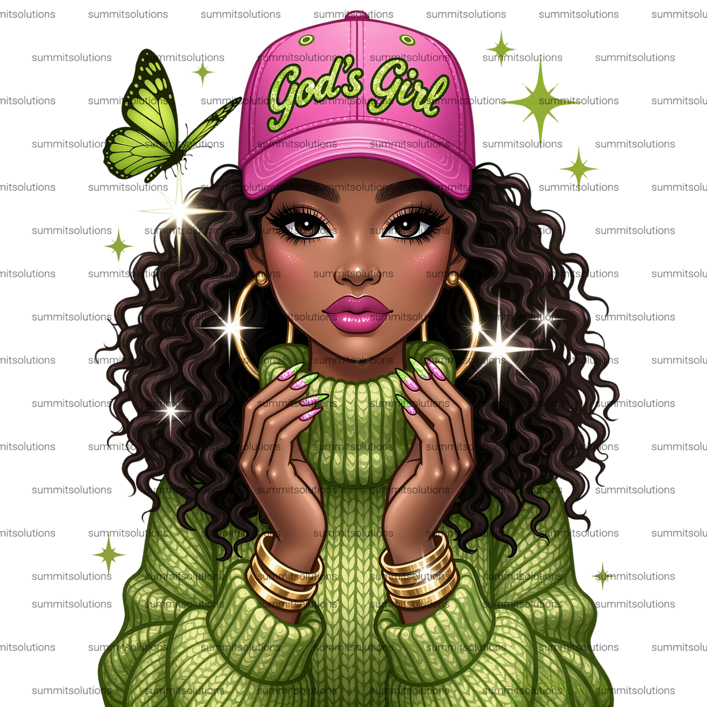 God’s Girl Faith Illustration Bundle – 10 Digital Downloads for Christian Women