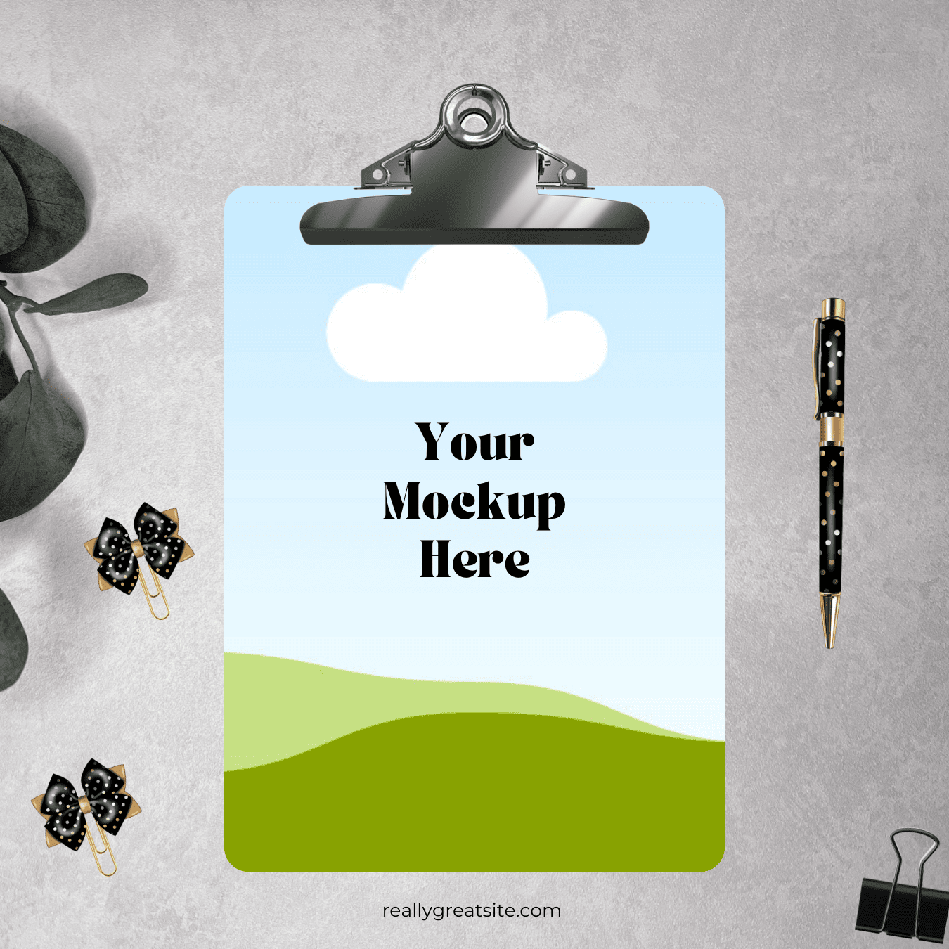 Canva Drag & Drop Clipboard Mockup Template